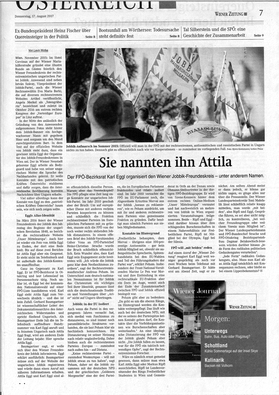 Artikel Wiener Zeitung