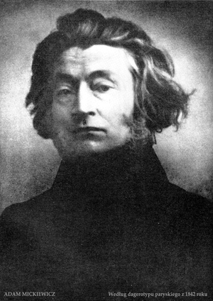 Adam Mickiewicz według dagerotypu paryskiego z 1842 roku
